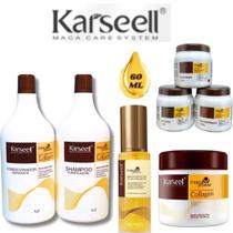 Kit Shampoo Condicionador Karseell Colagem Original 1L + Máscara + Óleo+Cronograma 7Un