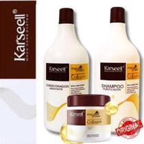 Kit Shampoo Condicionador Karseell Collagen 1l Máscara 500g