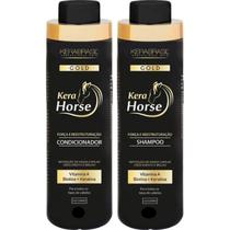 Kit Shampoo + Condicionador Kera Horse 1l+800ml-Kerabrasil Kit Shampoo + Condicionador Kera Horse 1l+800ml-Kerabrasil