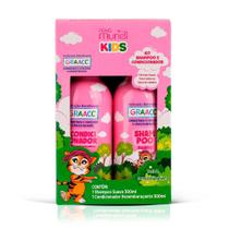 Kit shampoo+condicionador kids graacc menina todos tipos cabelos 300ml - MURIEL
