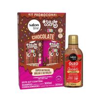 Kit Shampoo + Condicionador Kids + Óleo Multy Chocolate Salon Line