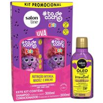 Kit Shampoo + Condicionador Kids + Óleo Multy Uva Salon Line Kit Shampoo + Condicionador Kids + Óleo Multy Uva Salon Line