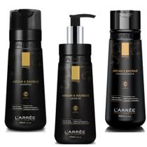 Kit Shampoo Condicionador Leave in Argan e Baobab Cabelos Secos Danificados Desidratados Kit Shampoo Condicionador Leave in Argan e Baobab Cabelos Secos Danificados Desidratados