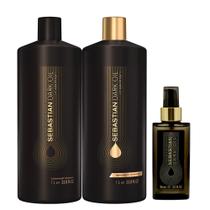 Kit shampoo condicionador lightweight e óleo dark oil