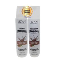 Kit Shampoo + Condicionador Mandioca e Oleo De Jojoba lizan 300ml