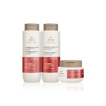 Kit shampoo+ condicionador+ máscara 250 ml( antiquada e crescimento lumina)