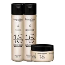 Kit Shampoo + Condicionador + Máscara Acquaflora 15 Benefícios