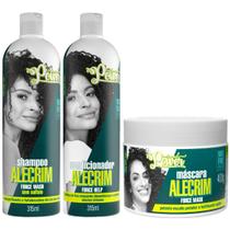Kit Shampoo + Condicionador + Mascara Alecrim Soul Power Tratamento Antiqueda Capilar Vegano