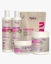 Kit Shampoo, Condicionador, máscara, Ativador e Refil Ativador Cachos Apice
