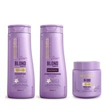 Kit Shampoo + Condicionador + Máscara Bio Extratus Blond 250ml