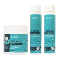 Kit Shampoo + Condicionador + Máscara Cachos Rokée