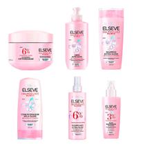 Kit Shampoo + Condicionador + Máscara Capilar + Sérum Capilar + Creme de Pentear + Acidificante Ultra Elseve Glycolic Gloss