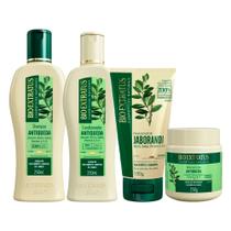 Kit Shampoo Condicionador Máscara e Finalizador Antiqueda Jaborandi Crescimento Bio Extratus 250ml