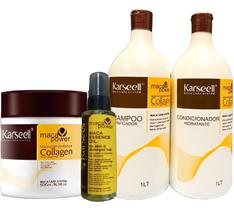 Kit Shampoo Condicionador Mascara E Óleo Karseell
