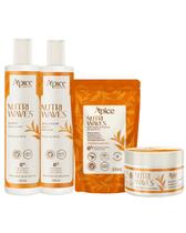 Kit Shampoo Condicionador Máscara e Refil Creme de Pentear Nutri Waves Apice Kit Shampoo Condicionador Máscara e Refil Creme de Pentear Nutri Waves Apice