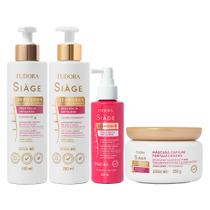 Kit Shampoo Condicionador Máscara e Tônico Antiqueda Feminino Dermo Hair Minoxi Eudora Siàge