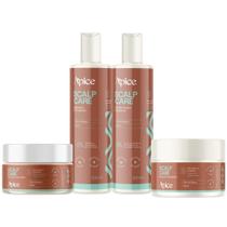 Kit Shampoo + Condicionador + Mascara + Esfoliante Scalp Care Apice Tratamento Estimulante Vegano Kit Shampoo + Condicionador + Mascara + Esfoliante Scalp Care Apice Tratamento Estimulante Vegano