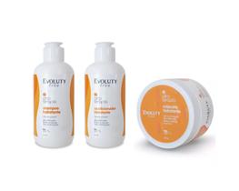 Kit Shampoo Condicionador Máscara Hidratação Afroterapia