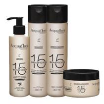 Kit Shampoo + Condicionador + Máscara + Leave In Acquaflora 15 Benefícios