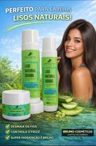 Kit Shampoo + Condicionador + Máscara Liso Natural Quiabo - Glamour Hair