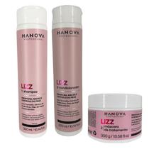Kit Shampoo + Condicionador + Máscara Lizz Hanova 300g Kit Shampoo + Condicionador + Máscara Lizz Hanova 300g