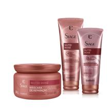 Kit Shampoo Condicionador Máscara Nutri Rosé Siàge Eudora
