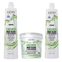 Kit Shampoo+Condicionador+Mascara Onze Oleos e Um Segredo Cachos