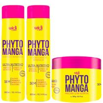 Kit Shampoo + Condicionador + Mascara Phytomanga Widi Care Reparação Ultra Nutritiva 300g