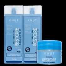 Kit Shampoo + Condicionador + Máscara Restore Knut (3 Produtos)