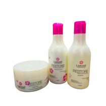 Kit Shampoo + Condicionador + Máscara Restore Nutrição Larami Profissional