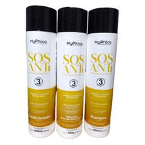 Kit Shampoo Condicionador Máscara Sos Rescostrução Capilar Kit Shampoo Condicionador Máscara Sos Rescostrução Capilar