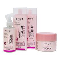 Kit Shampoo + Condicionador + Máscara + Spray Leave-in Amino Color Knut (4 Produtos)