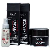 Kit Shampoo + Condicionador + Máscara + Spray Leave-in K-Force Knut (4 Produtos)