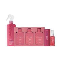 Kit Shampoo Condicionador Máscara Spray Sérum Liso Nuance