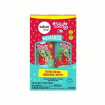 Kit Shampoo Condicionador Morango Kids Hidratação Salon Line