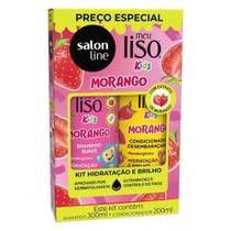 Kit Shampoo + Condicionador Morango Kids Meu Liso Salon Line