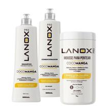 Kit Shampoo + Condicionador + Mousse Cocomanga Lanox Pro