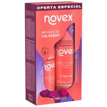 kit shampoo + condicionador novex infusão de colágeno vegano mais brilho e resistência 300ml vitay kit shampoo + condicionador novex infusão de colágeno vegano mais brilho e resistência 300ml vitay