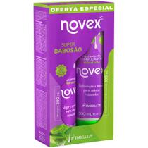 kit shampoo + condicionador novex super babosão mega reparação (300ml cada) vitay