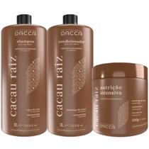 Kit Shampoo Condicionador Nutrição Cacau Raiz Dacca Profissional Kit Shampoo Condicionador Nutrição Cacau Raiz Dacca Profissional
