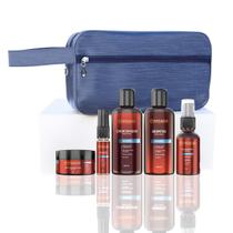 Kit Shampoo Condicionador Óleo Colonia Creme Necessaire Azul Kit Shampoo Condicionador Óleo Colonia Creme Necessaire Azul