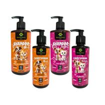 Kit Shampoo + Condicionador Para Pets Limpeza e Brilho