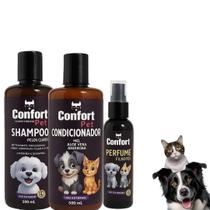 Kit Shampoo Condicionador Perfume Para Cães E Gatos