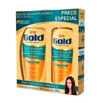 Kit Shampoo+Condicionador Pós-Química 300ml+200ml Niely Gold Óleo de Argan e Proteínas Sem Sal Kit Shampoo+Condicionador Pós-Química 300ml+200ml Niely Gold Óleo de Argan e Proteínas Sem Sal