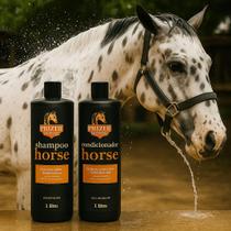 Kit Shampoo Condicionador Prizer Horse 1L Hidratação Nutrição Fortalecimento Pelagem Crina Equina
