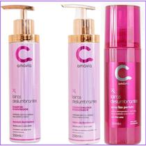 Kit Shampoo Condicionador Regenerar Spray Loira Amavia