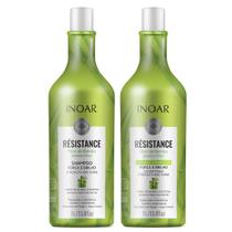 Kit Shampoo Condicionador Résistance Fibra De Bambu 1l Inoar