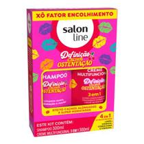 Kit Shampoo + Condicionador Salon Line 4 em 1 Cachos Ostentação 300ml