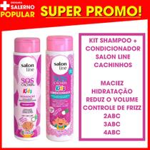 Kit shampoo + condicionador salon line cachinhos