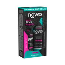Kit Shampoo Condicionador Santo Black Novex Embelleze 300Ml